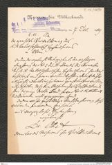 k.k. naturhistorisches Hofmuseum, Intendanzakten 1885-1896 (Hauer), Aktenzahl Z.12/1890, Seite 1